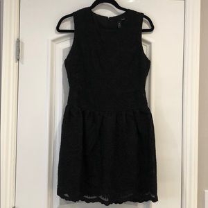 Aqua Black Floral Dress